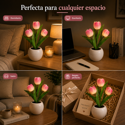 Lámpara LED de Tulipanes Recargable
