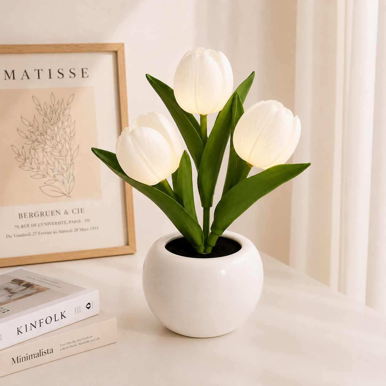 Lámpara LED de Tulipanes Recargable