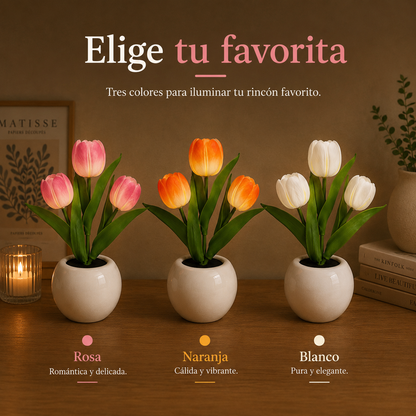 Lámpara LED de Tulipanes Recargable