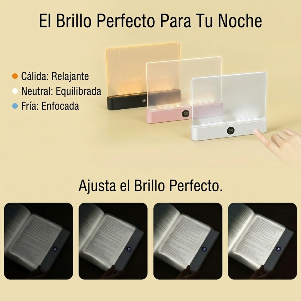 Luz LED de Lectura Recargable para Libros