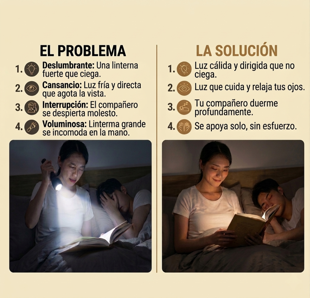 Luz LED de Lectura Recargable para Libros